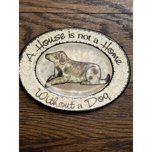 A House Is Not A Home Without a Dog - Whiskers & Tails  Carson Display Plate